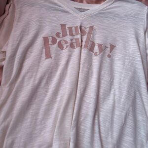 Cream 'Just Peachy!' Graphic Tee Jessica simpson
